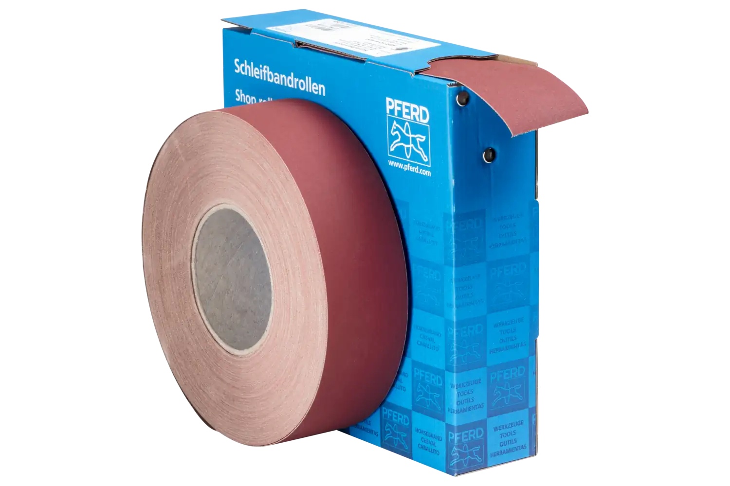 Picture of Pferd Shop Roll, Resin over Resin Heavy-Duty, 2" x 50 yards, 400 Grit, Aluminum oxide